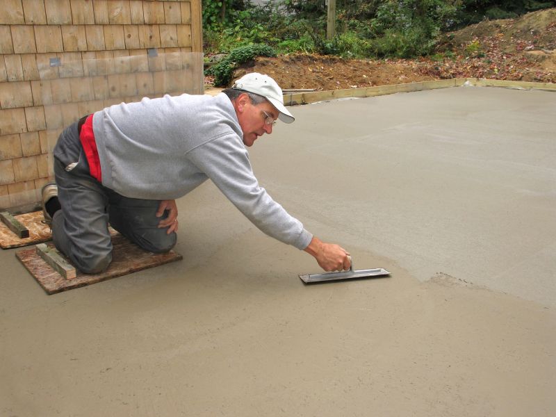 Concrete finishing process